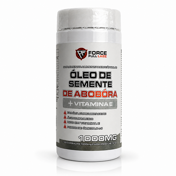 Óleo de Semente de Abóbora 100% Puro + Vitamina E 120 Cápsulas - Force Full Labz