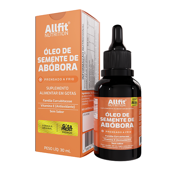 Oleo de Semente de Abobora Prensado a Frio 30ml Allfit Nutrition