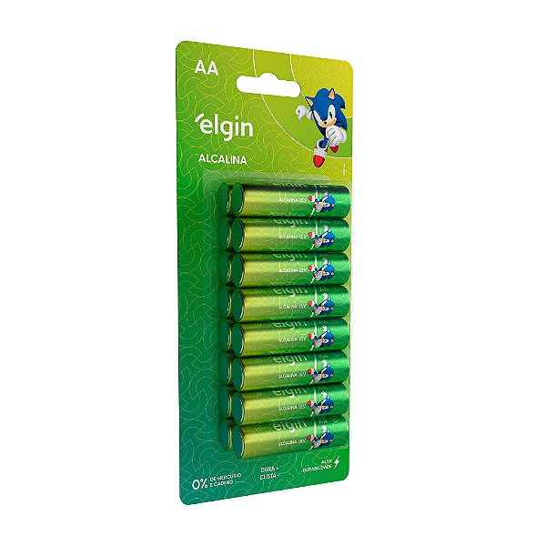 Blister de Pilha Alcalina AA C/16 unidades Elgin