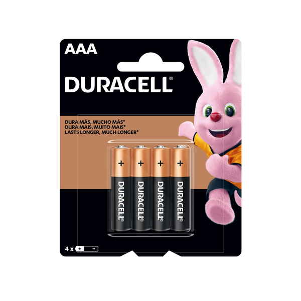 Blister de Pilha Alcalina AAA C/4 unidades Duracell