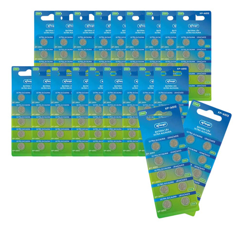 Caixa de Bateria Ultra Alcalina Lr44 Ag13 Lr1154 A76 Knup 20 Cartelas com 10 Unidades