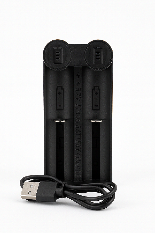 Carregador de Pilhas 26650/22650/18650/18500 com Indicador De carga LED