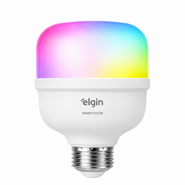Lâmpada Smart LED Wi-Fi 20W RGB Bivolt Elgin – Controle por App e Alexa