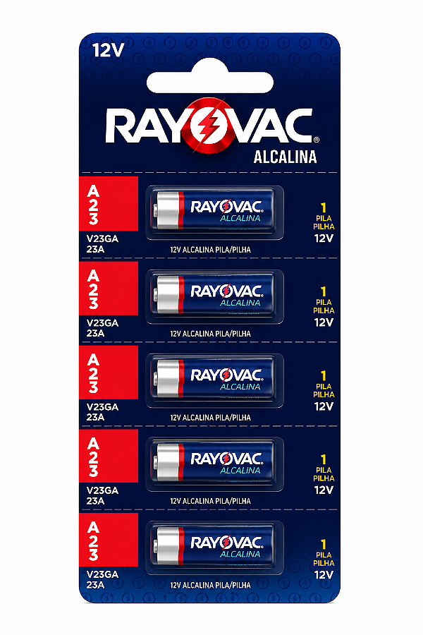 Pilha Bateria Alcalina 23a Rayovac A23 C/5 Unidades Portão