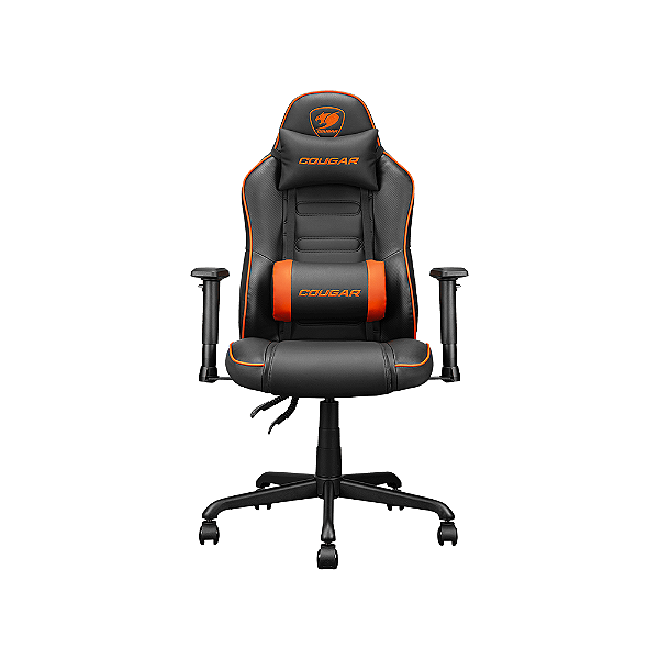 Cadeira Gamer Escritório Cougar Fusion S Preta E Laranja