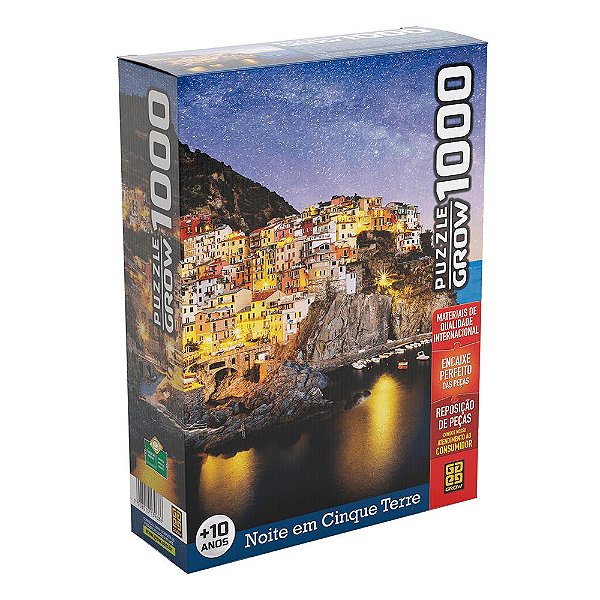 Puzzle Grow 1000 Peças Noite em Cinque Terre