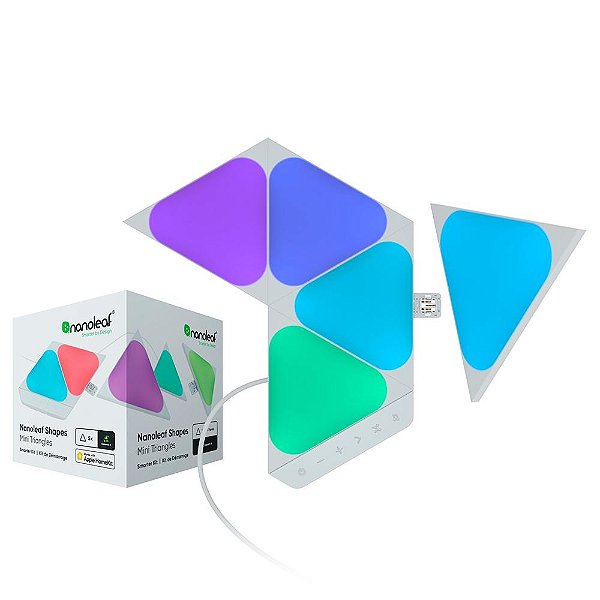 Nanoleaf Shapes Mini Triangles SMK 5 Painéis NL48-5017TW-5PK