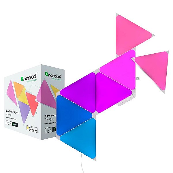Nanoleaf Shapes Triangles SMK Com 7 Painéis NL47-7017TW-7PK