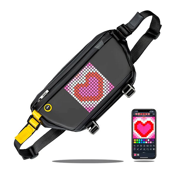 Pochete Divoom Com Painel Em Arte Pixel Pixoo Slingbag C