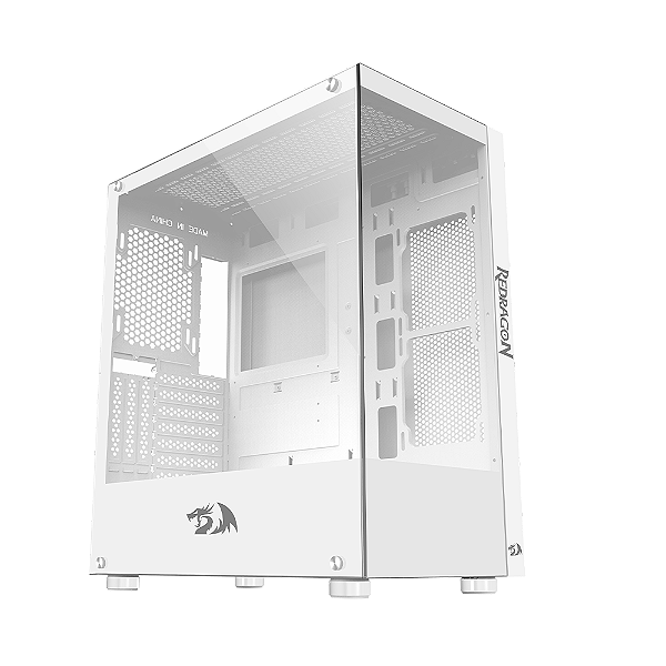 Gabinete Redragon Reflect Mid Tower Vidro Ca-601W Branco