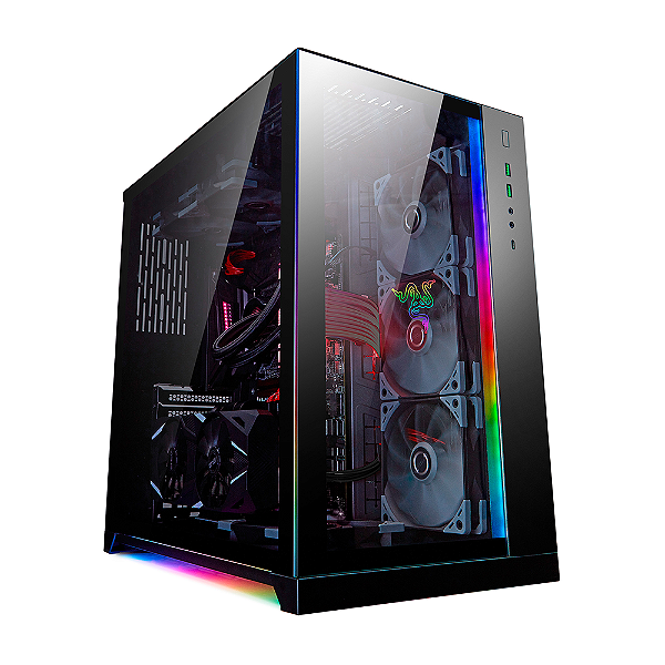 Gabinete Gamer Lian Li O11 Dynamic Razer RGB Preto O11DXRZ - Pro