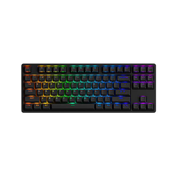 Teclado Akko 5087 Shine Through Preto Switch Jelly Pink
