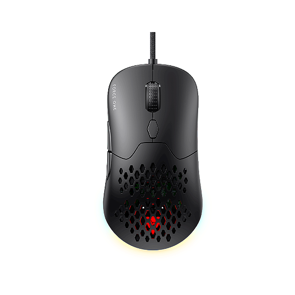 Mouse Gamer Force One Lynx Rgb Sem Fio 19000 Dpi