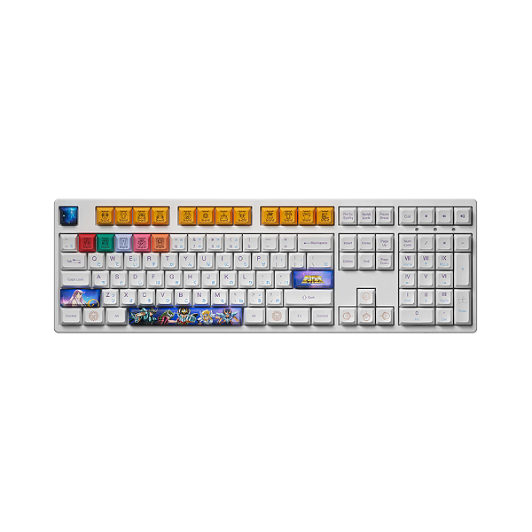 Teclado Akko Cavaleiros do Zodíaco 3108v2 Saint Seiya Ocean Blue