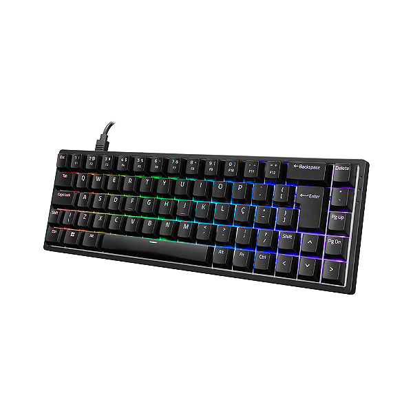 Teclado Mecânico Akko 3068S Preto Switch Akko Orange ABNT2 - Pro