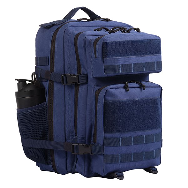 Mochila Tática Force One Shield Navy Blue Impermeável 45L - Pro
