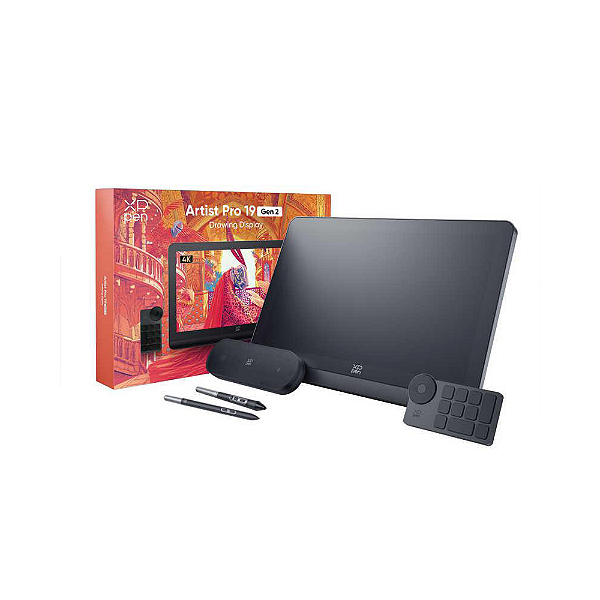 Mesa Digitalizadora XPPen Artist Pro 19 Gen 2 Tela 4K Certificação Calman 99.8% sRGB