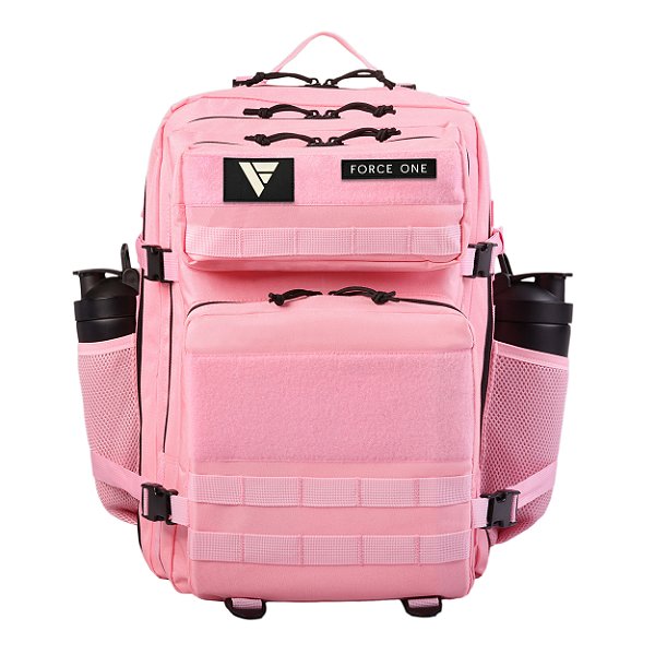 Mochila Tática Force One Shield Pink Sakura Impermeável 25L