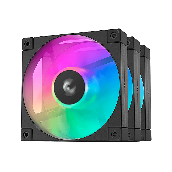 Kit 3 Fans DeepCool FD12 ARGB Preto 120mm R-FD12-BKAPN3-G