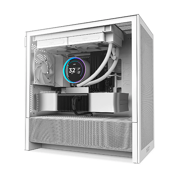 NZXT H3 FLOW White CPUクーラー＆ファンセット　㊸ Gabinete Gamer NZXT H3 Flow Micro ATX Com 1 Fan Branco - Pro Setup