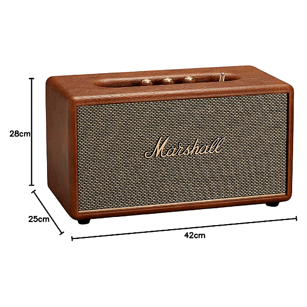 Caixa de Som Marshall Stanmore III Bluetooth Speaker Couro Marrom