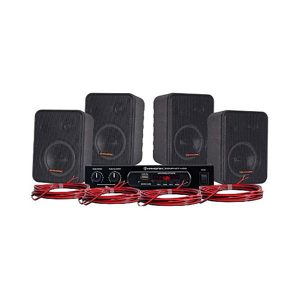 Kit de Som Para Ambiente Hayonik Ambience 4000 V2 Preto