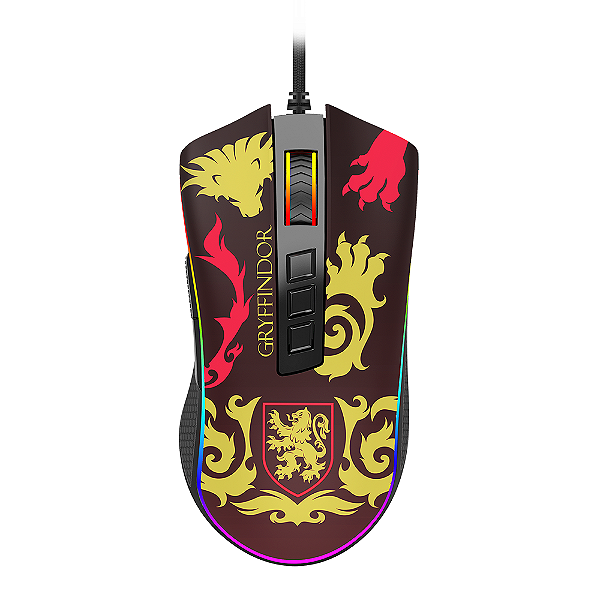 Mouse Gamer Redragon Harry Potter Cobra RGB Gryffindor Preto e Vermelho