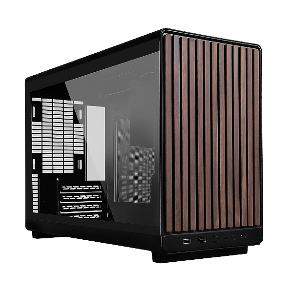 Gabinete Lian Li A3 Micro ATX Wood Edition Lateral Vidro Preto