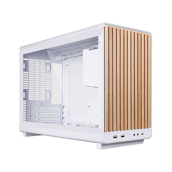 Gabinete Lian Li A3 Micro ATX Wood Edition Lateral Vidro Branco