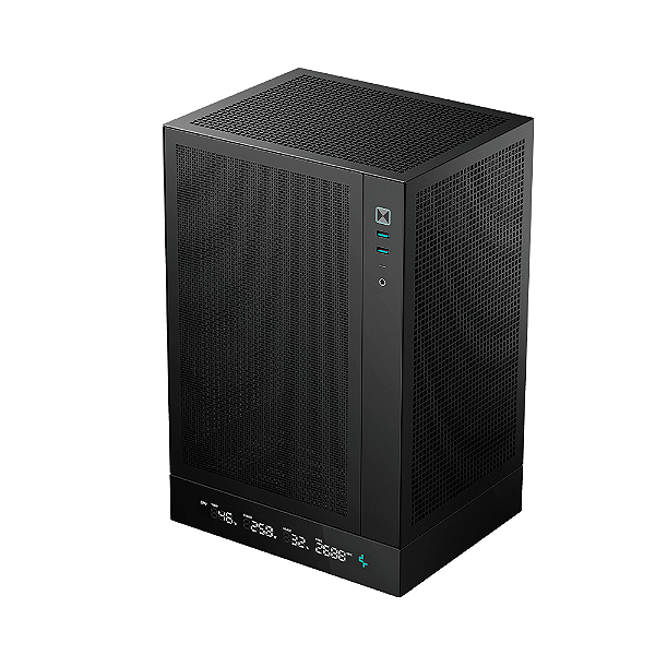Gabinete Gamer DeepCool Mini ITX CH170 Digital Vertical Mesh Preto