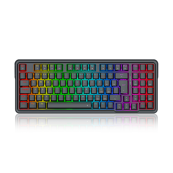 Teclado Mecânico Gamer Redragon Gloria RGB Switch Brown Preto