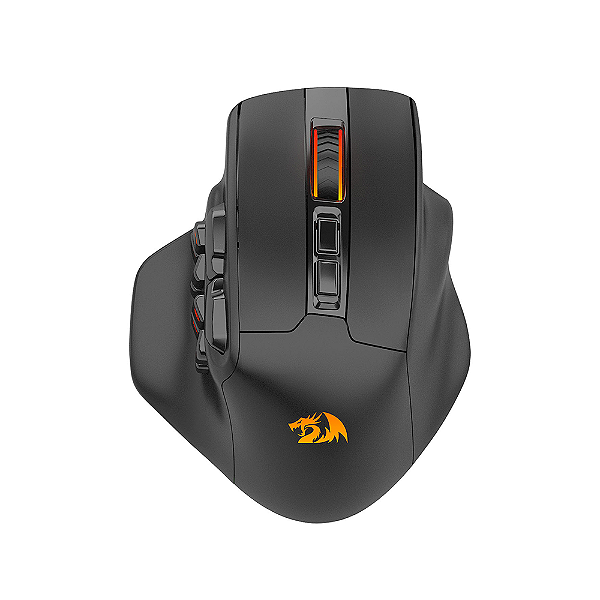Mouse Gamer Redragon Aatrox Pro Sem Fio RGB 15 Botões Programáveis Preto