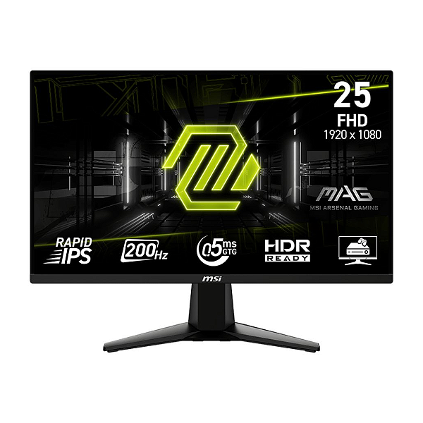 Monitor Gamer MSI 24.5" 200Hz 0.5Ms Full HD AMD FreeSync Premium 1920X1080 Preto