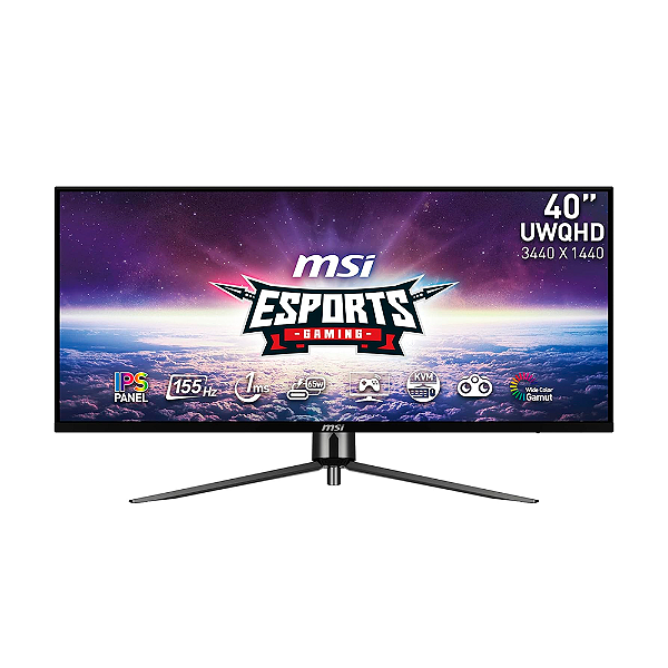 Monitor Gamer Ultrawide 40" MSI 155Hz 1Ms WQHD MAG401QR 3440X1440 Preto
