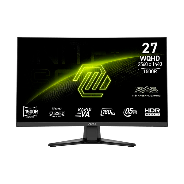Monitor Gamer Curvo 27" MSI 180Hz 1Ms WQHD 275CQF E18 2560X1440 Preto