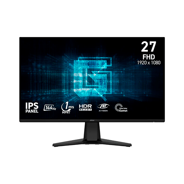 Monitor Gamer MSI 27" 144Hz 1Ms LED Full HD G275L E14 1920X1080 Preto