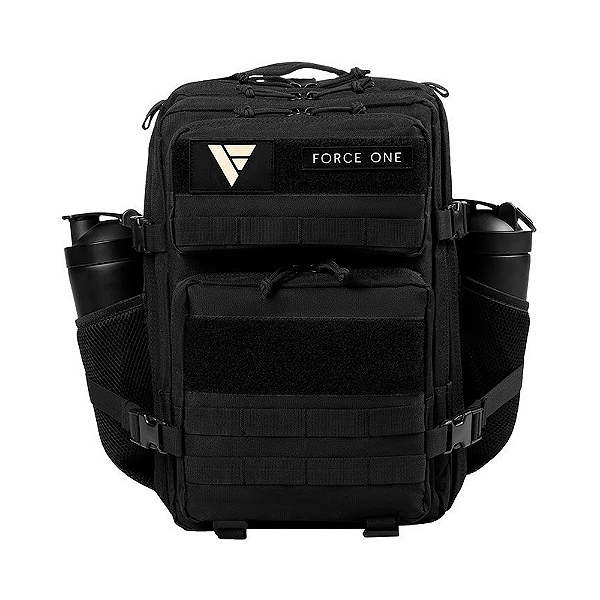 Mochila Tática Force One Shield Unisex Impermeável 25L Preto
