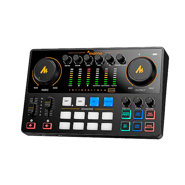 Mesa de Som Maono Caster E2 G2 RGB Bluetooth Stream Deck Preto