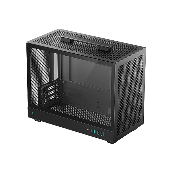 Gabinete Gamer DeepCool CH160 Plus Micro ATX Sem Fan Preto