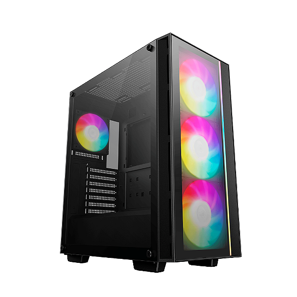 Gabinete Gamer DeepCool Matrexx 55 V4 C Mid Tower ATX Com 4 Fan ARGB Preto