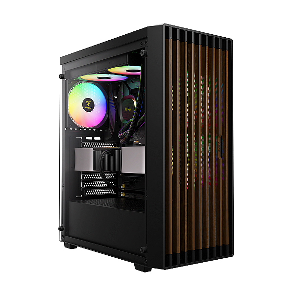 Gabinete Gamer Gamdias Aura GC4 Elite ATX Com 3 fans ARGB Preto