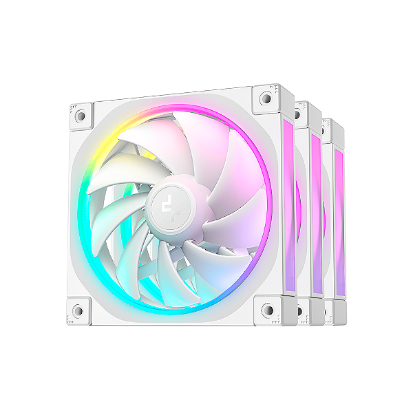 Kit 3 Fans DeepCool FL12 ARGB 120mm Forward Branco