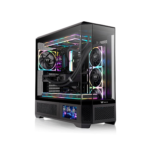 Gabinete Gamer Thermaltake View 600 TG Full Tower E-ATX Sem Fans Preto