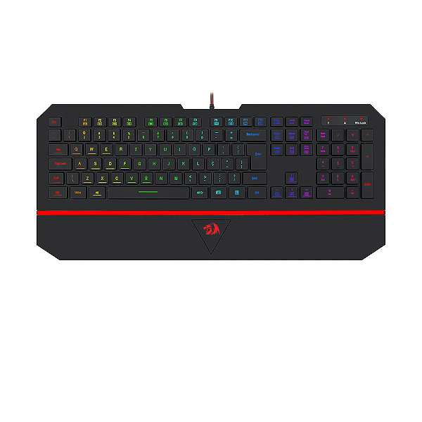 Teclado Gamer Membrana Redragon Karura 2 RGB K502RGB Preto