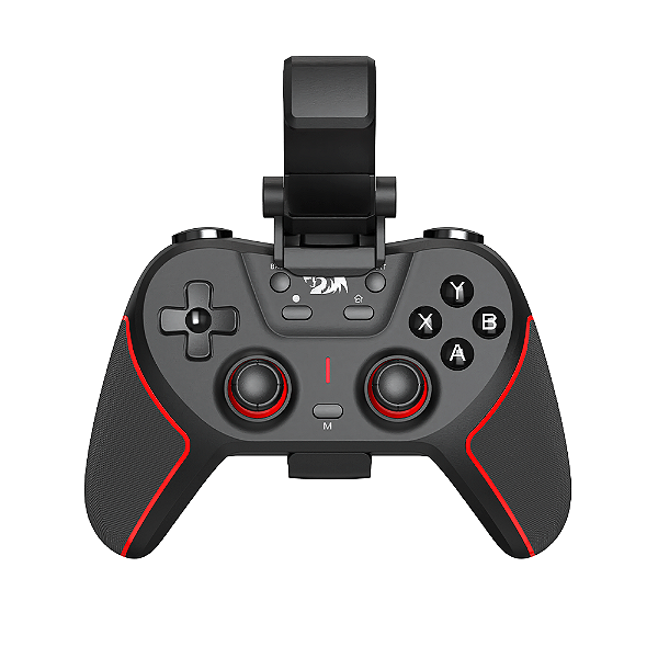 Controle Gamer Redragon Sempiten G712 Com Suporte de Celular Preto e Vermelho