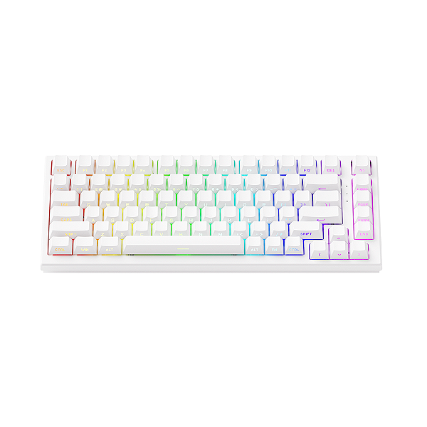 Teclado Magnético Gamer Akko TAC75 HE 8K RGB Switch Akko Glare Linear Branco