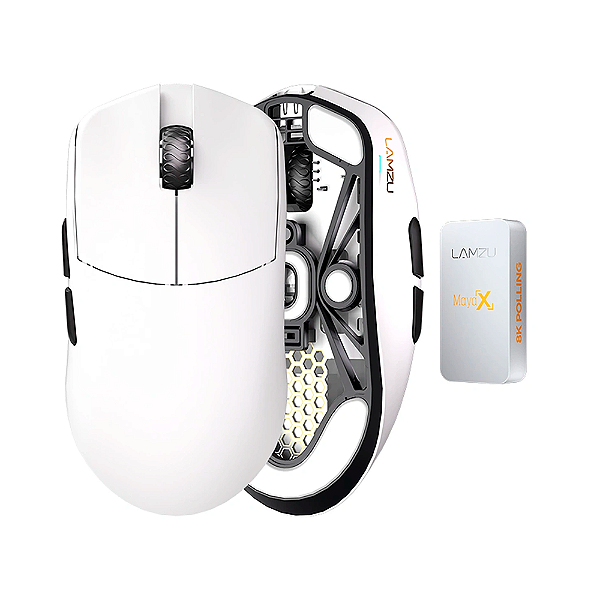 Mouse Gamer Lamzu Maya X 8K 30000 DPI Branco