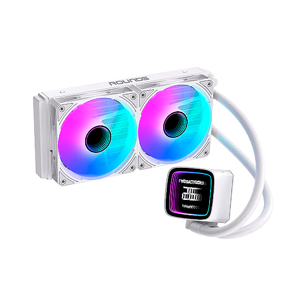 Water Cooler Gamer Round5 Boreah 240 ARGB Com Display Branco