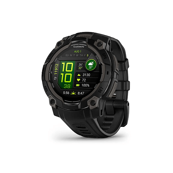 Relógio Garmin Instinct 3 Tela Amoled GPS 45mm Preto