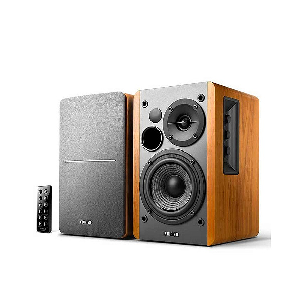 Caixa de Som Monitor de Áudio Edifier 42W RMS Bluetooth R1280DB Madeira